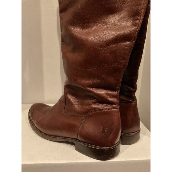 Frye - 77739 - Shirley- Over The Knee Brown Leather Riding Boots - 9B - Picture 5 of 15